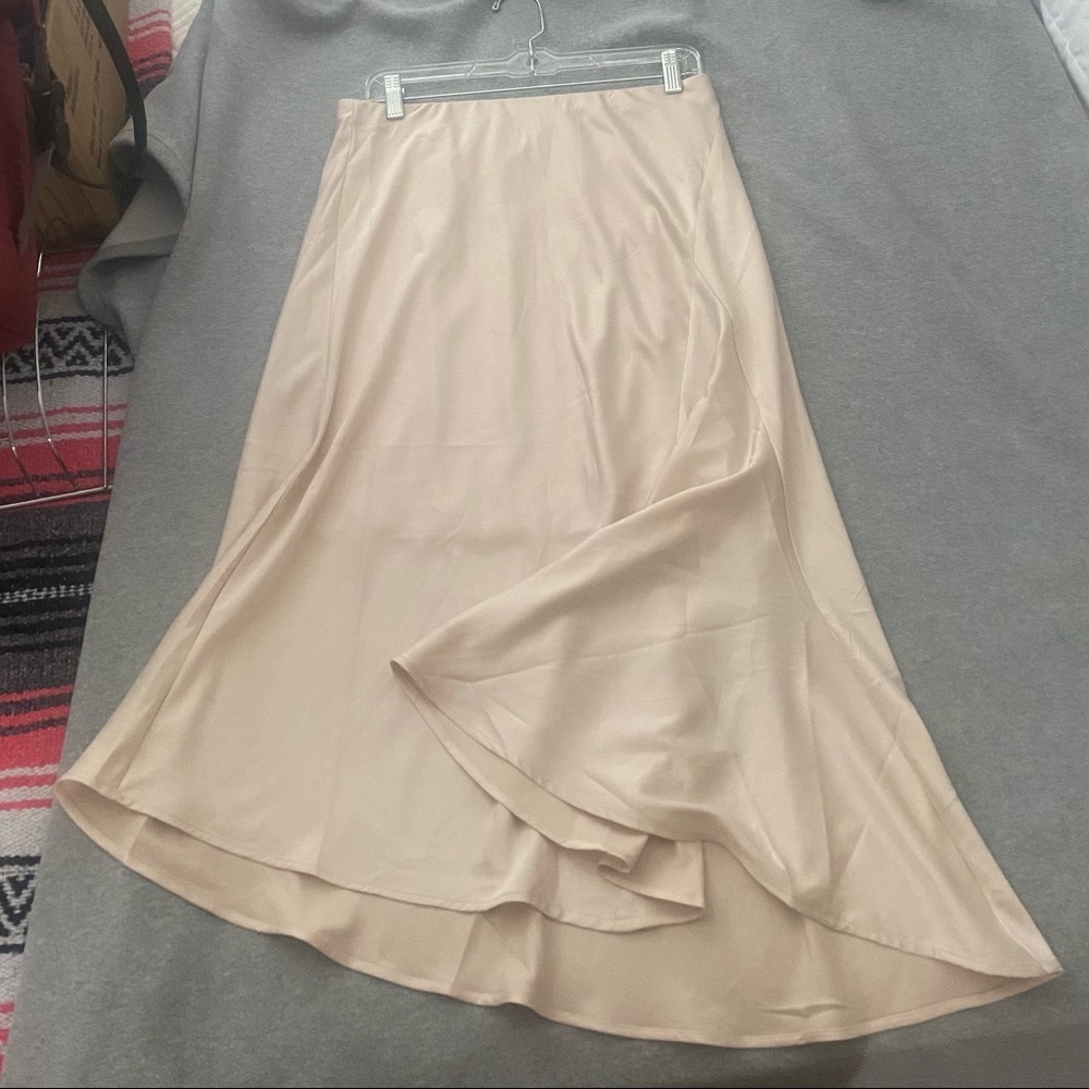 NWOT Express Light Pink Midi Skirt